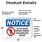 Signmission Do Not Enter Without Permit And Escort OSHA Notice Sign, Vinyl Decal, 14in W x 10in L, 2PK OS-2PACK-NS-D-1014-L-15450 - alternate 4